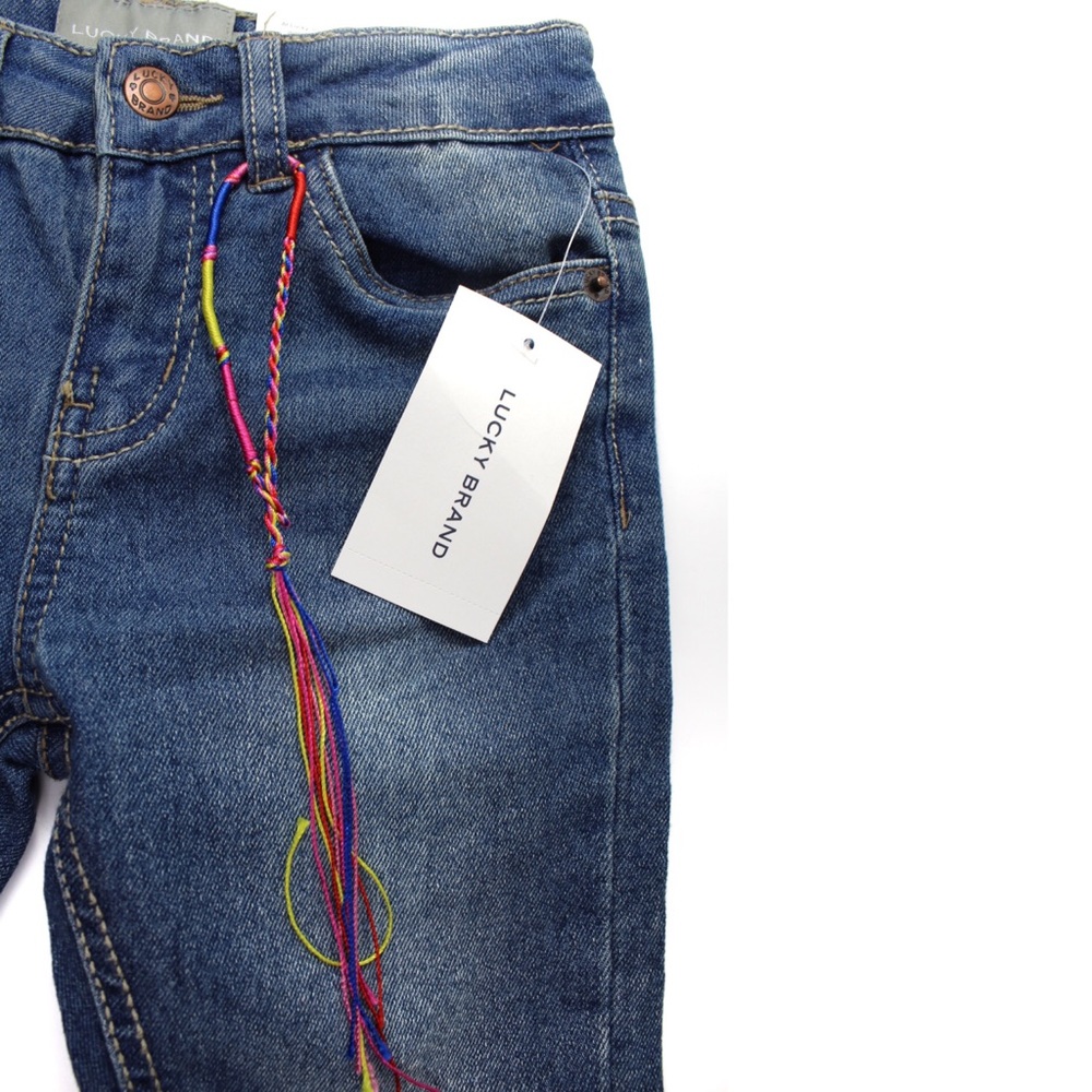 Lucky Brand NWT Zoe Boho Embellished Skinny Jeans Girls 4/5